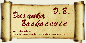 Dušanka Boškoćević vizit kartica